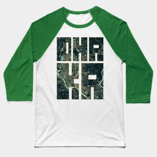 Dhaka, Bangladesh City Map Typography - Summer Baseball T-Shirt